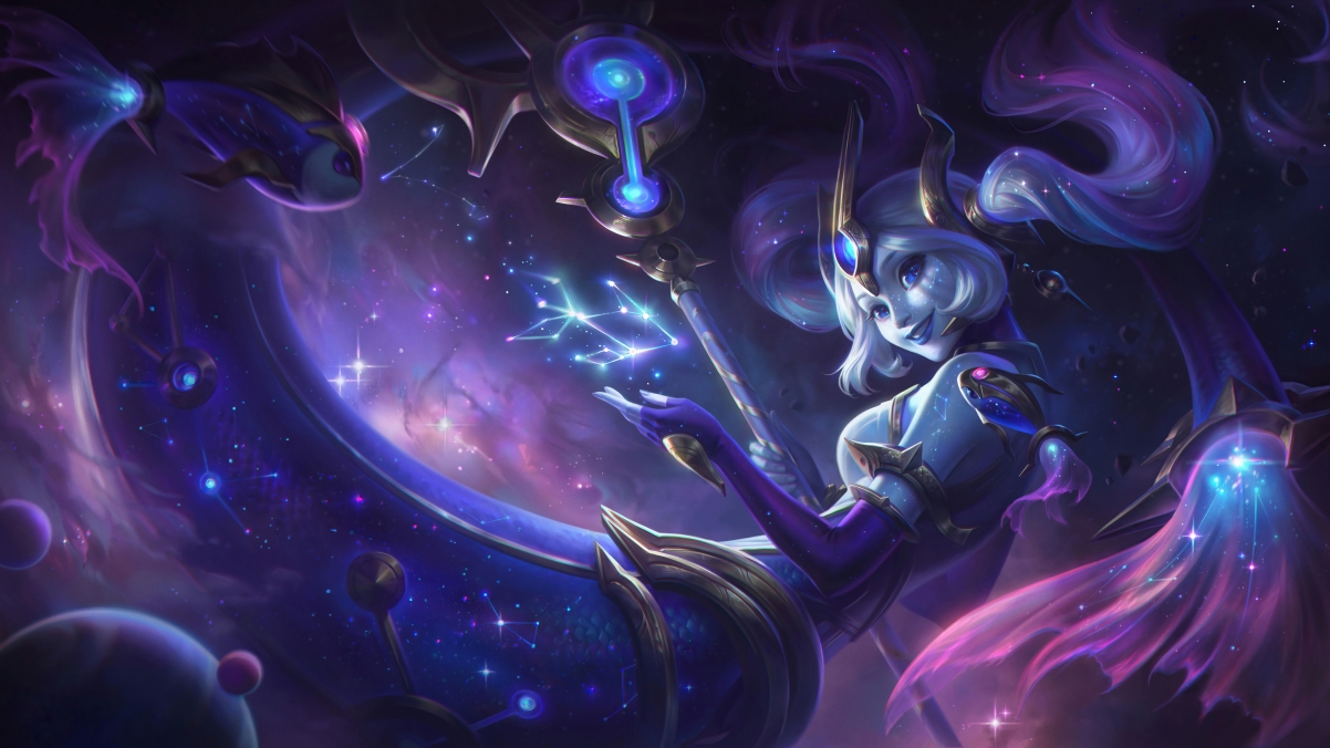 英雄联盟lol唤潮姣姬 双鱼星神 娜美4k高清壁纸3840x2160