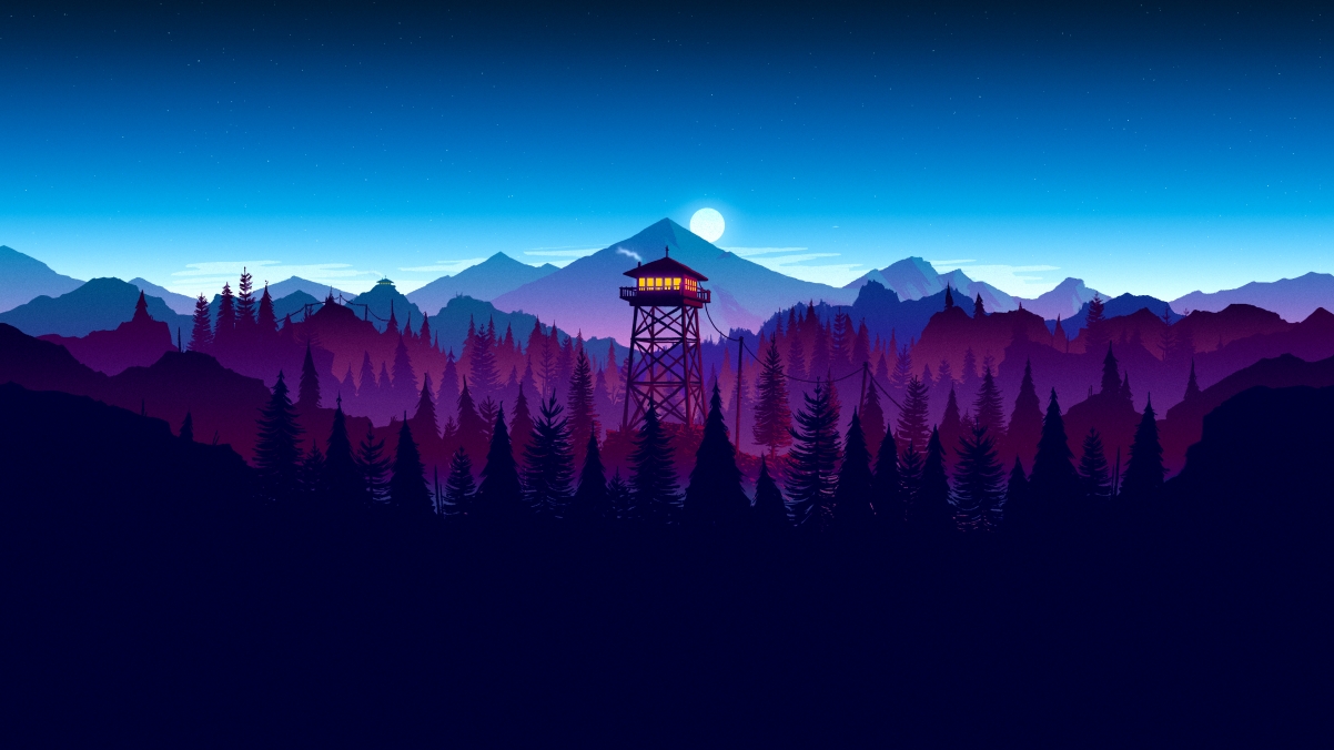 看火人 夜间 Firewatch Mod Night 4k壁纸3840x2160