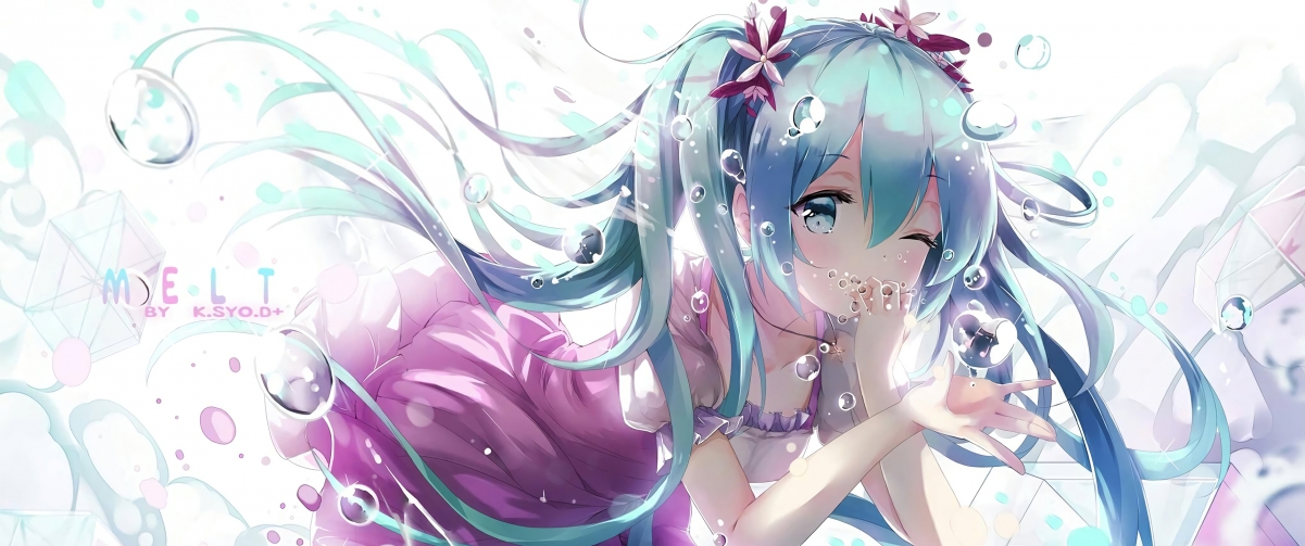 初音未来公主殿下miku 3440x1440壁纸