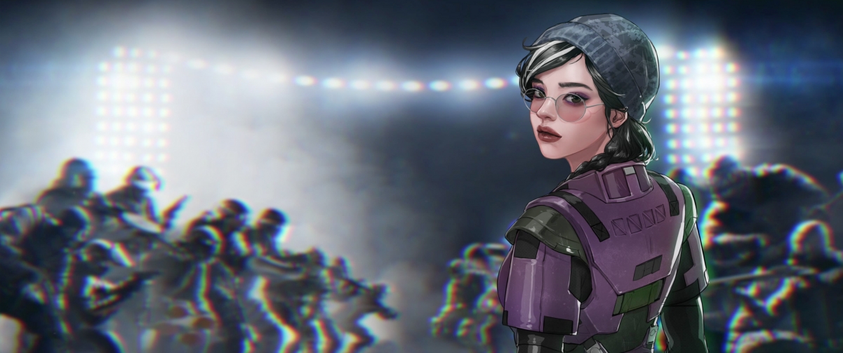 彩虹六号围攻(rainbow six siege dokkaebi) 戴眼镜美女3440x1440带鱼屏壁纸