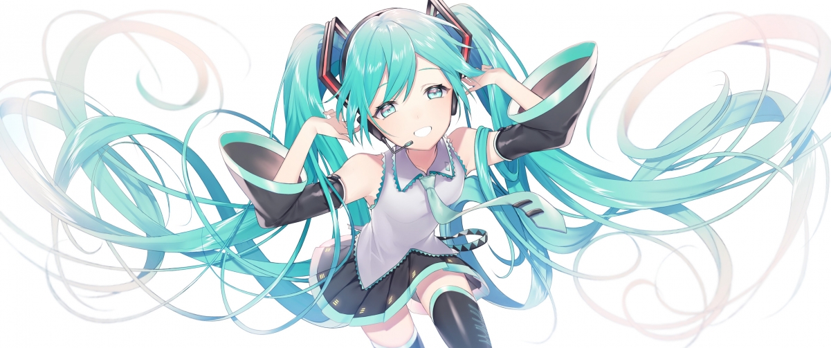 可爱初音3440x1440带鱼屏壁纸