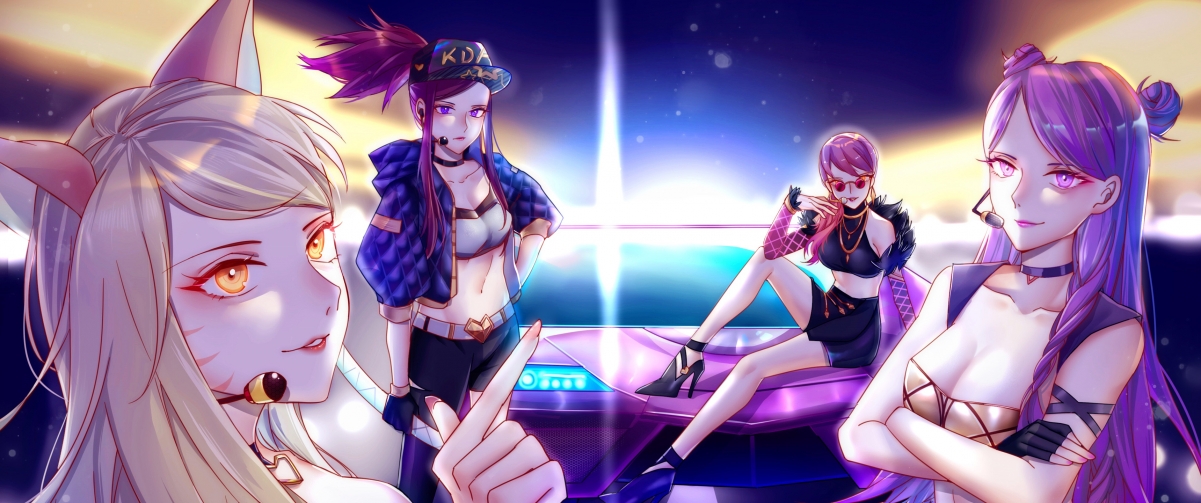 KDA 英雄联盟3440x1440带鱼屏壁纸