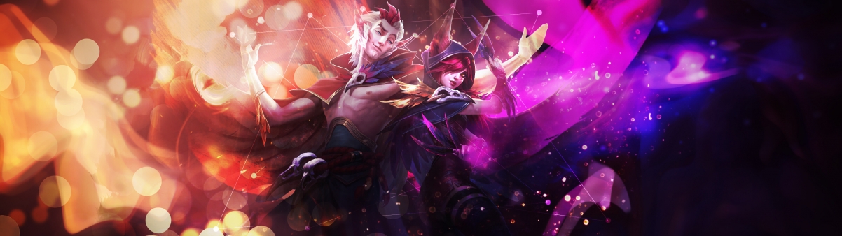 LOL新英雄Rakan and Xayah 3840x1080双屏壁纸