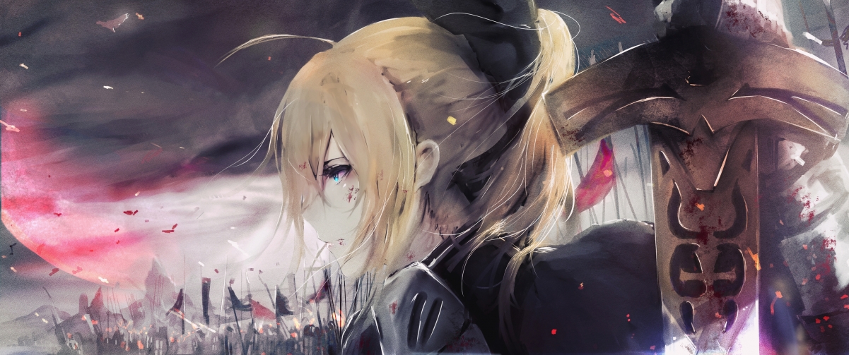 Saber Fate 3440x1440壁纸