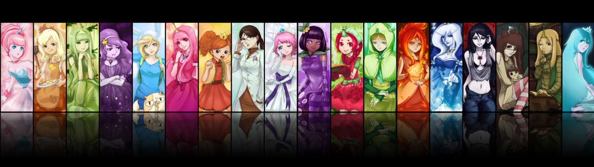 冒险的公主Adventure Time Princesses 3840x1080壁纸