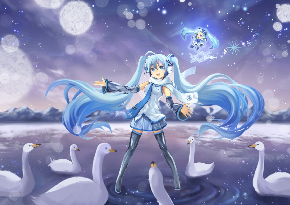 初音未来 雪初音4K壁纸图片