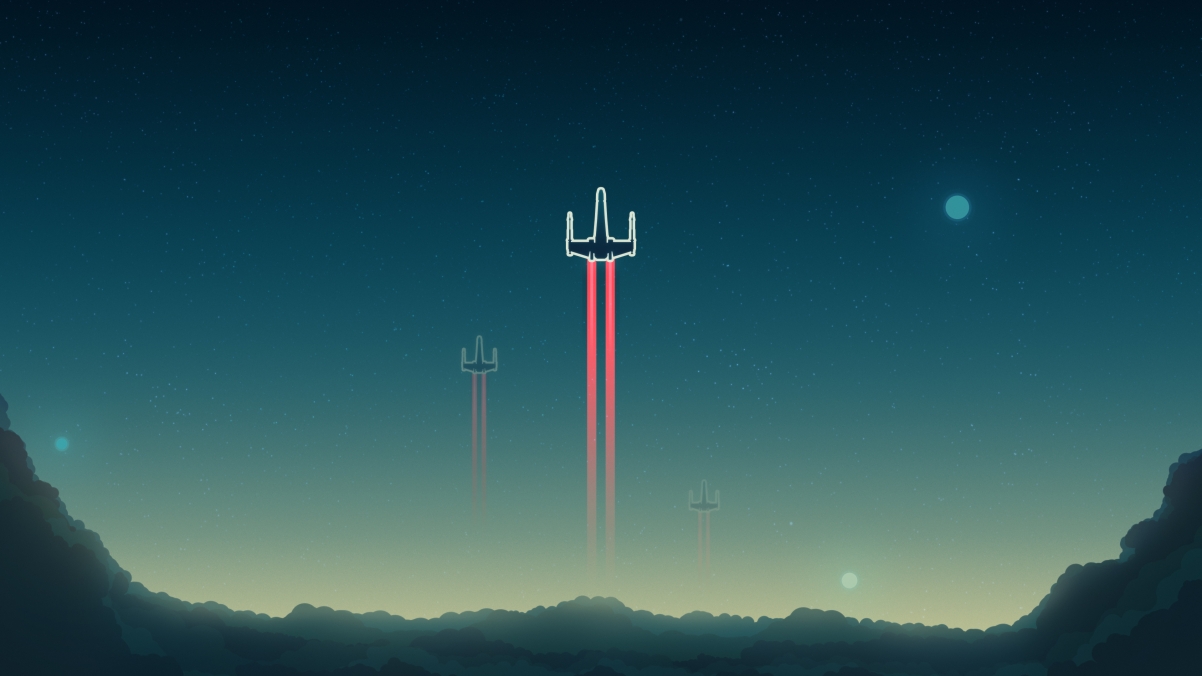 星际战斗机 X-wing,Starfighter,Minimal 4k壁纸