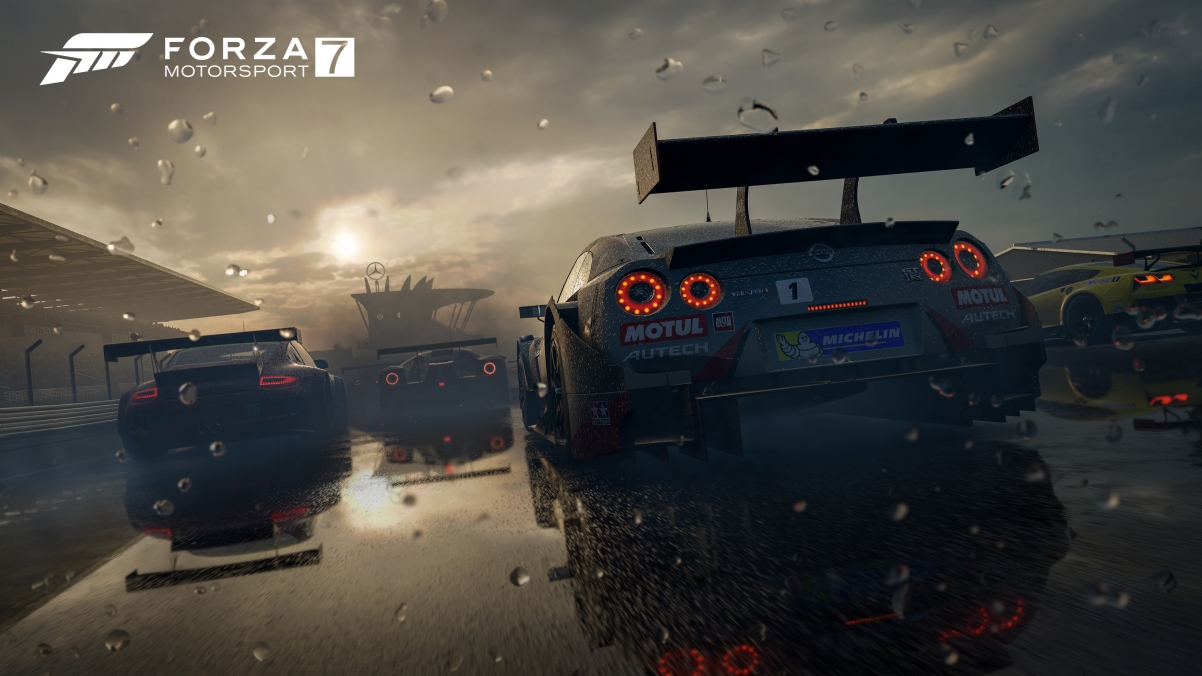 《极限竞速7(Forza Motorsport 7)》雨天炫酷跑车4k壁纸