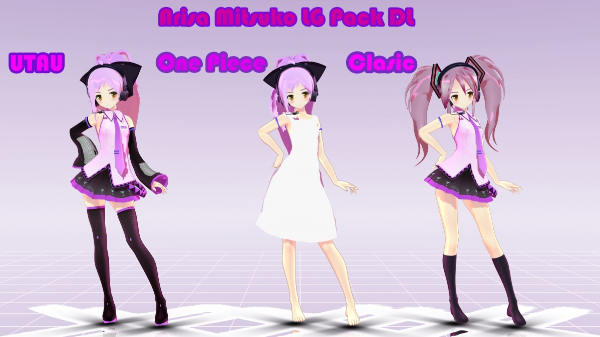 【7680x4320】MMD Arisa Mitsuko LG Pack DL 三个可爱女生8K壁纸